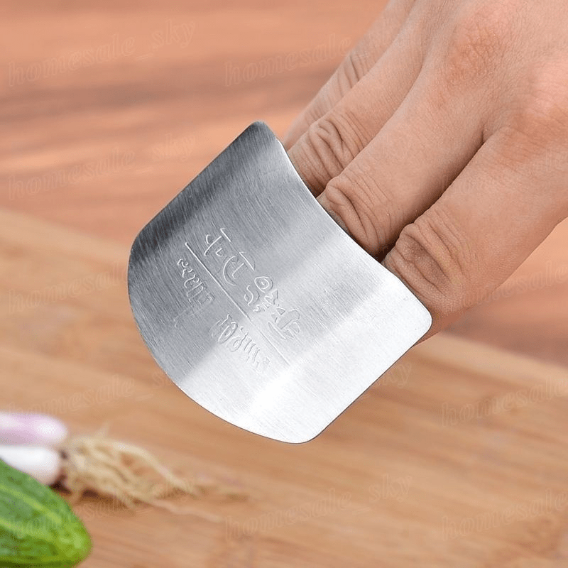 1pc, Finger Guard Stainless Steel Finger Guard For Slicing Reusable Finger Guard Kitchen Finger Guard Metal Finger Guard Cutting Protector Safety Cutting Tools Kitchen Accessaries Kitchen Tools Kitchen Accessories