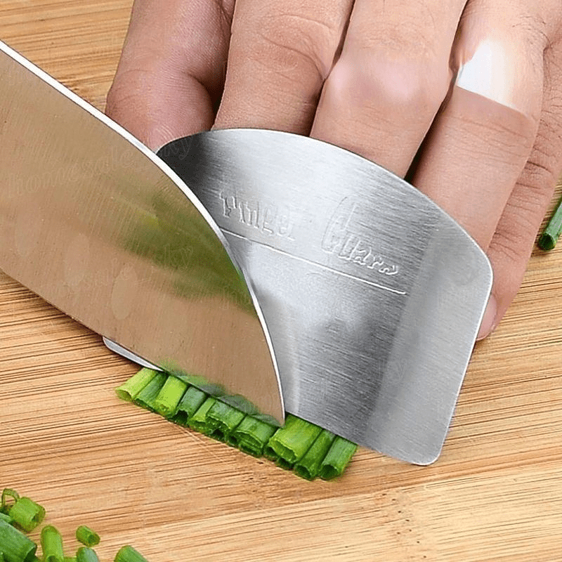 1pc, Finger Guard Stainless Steel Finger Guard For Slicing Reusable Finger Guard Kitchen Finger Guard Metal Finger Guard Cutting Protector Safety Cutting Tools Kitchen Accessaries Kitchen Tools Kitchen Accessories