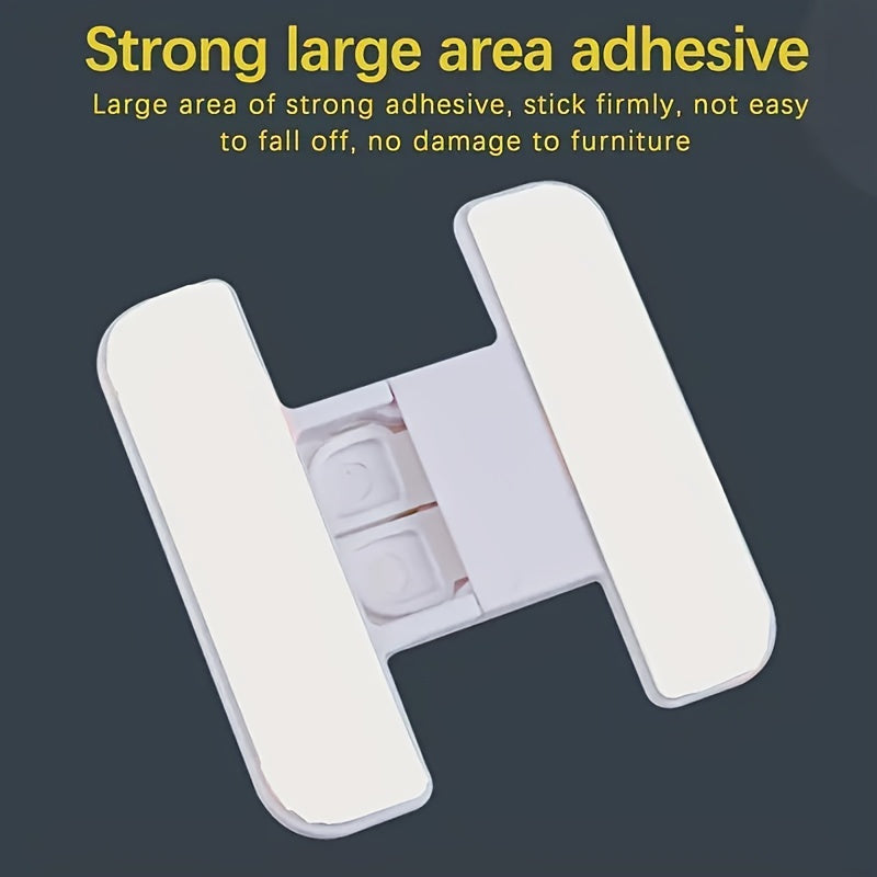 5 Sets-Effortless Self-Adhesive Safety Lock for Fridge, Drawers & Water Dispensers, No-Drill, Door Closer Feature, Use Without Electricity