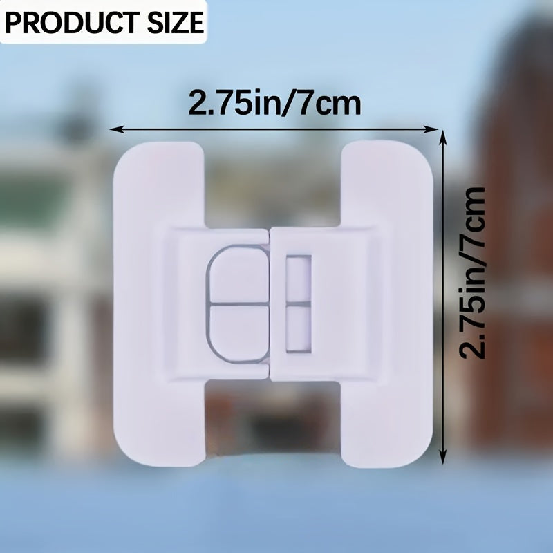 5 Sets-Effortless Self-Adhesive Safety Lock for Fridge, Drawers & Water Dispensers, No-Drill, Door Closer Feature, Use Without Electricity