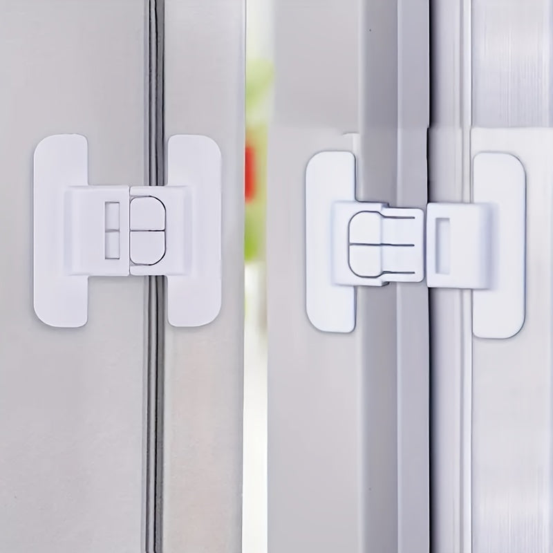 5 Sets-Effortless Self-Adhesive Safety Lock for Fridge, Drawers & Water Dispensers, No-Drill, Door Closer Feature, Use Without Electricity