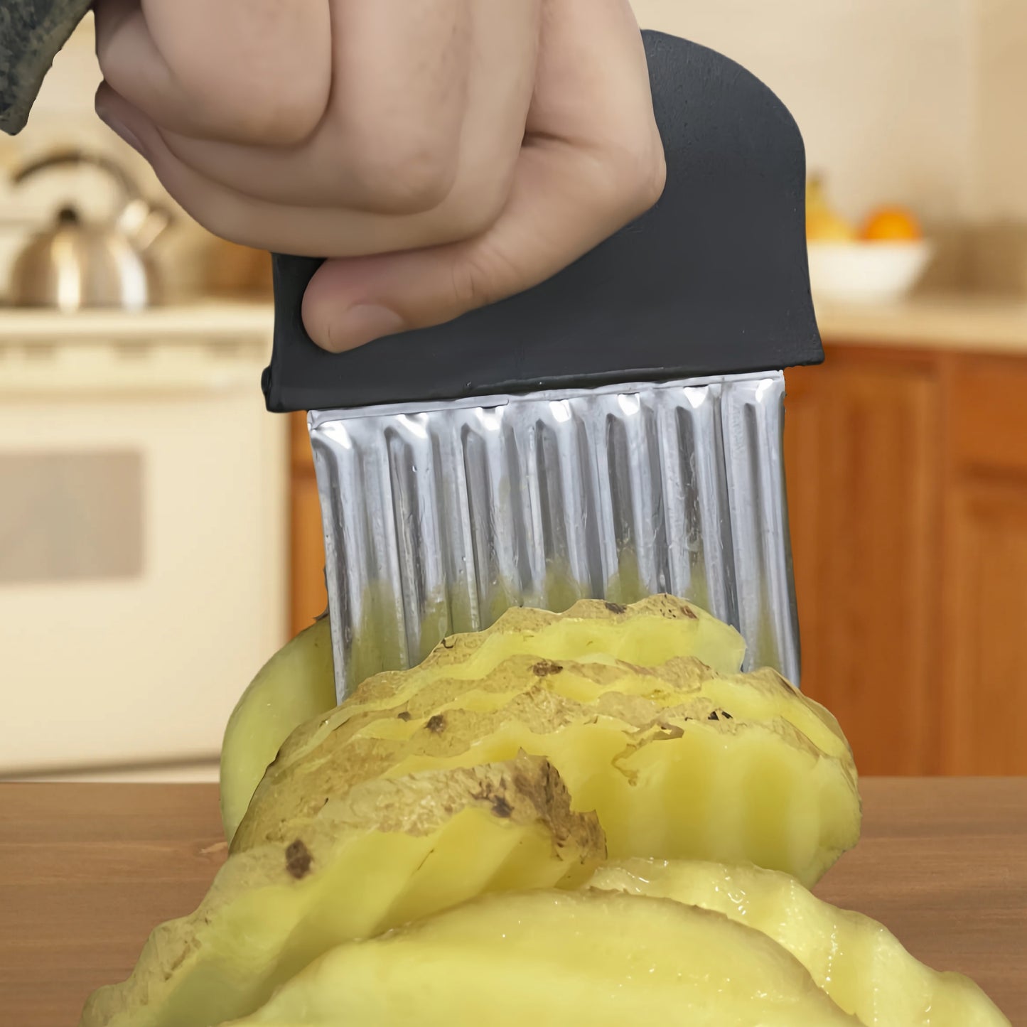 Coupe-légumes ondulé manuel pour frites et salades raffinées