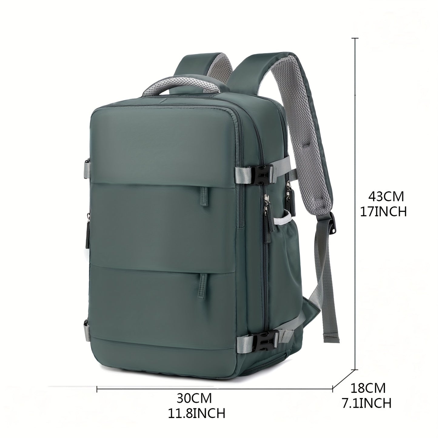 Large Laptop Computer Backpack, Airline-approved Travel Rucksack, Outdoor Sport Hiking Schoolbag With Shoes Compartment