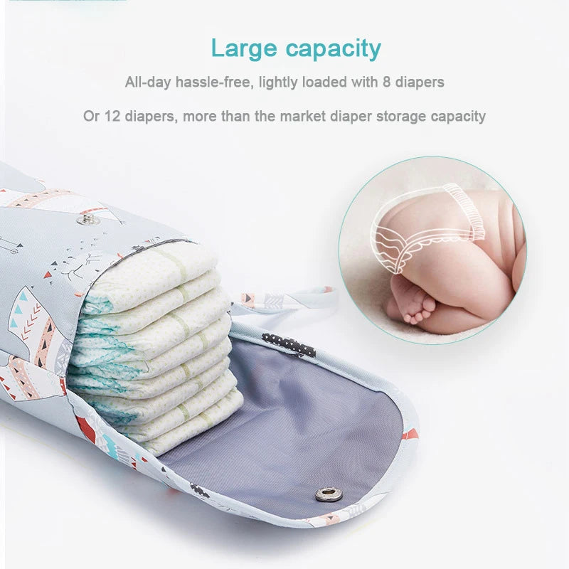 Baby Diaper Bag Organizer Reusable Waterproof Wet Dry Pack Mummy Storage Nappy Handbag Travel Outdoor  Stroller Carry Bag