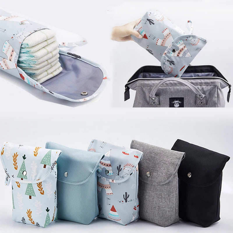 Baby Diaper Bag Organizer Reusable Waterproof Wet Dry Pack Mummy Storage Nappy Handbag Travel Outdoor  Stroller Carry Bag