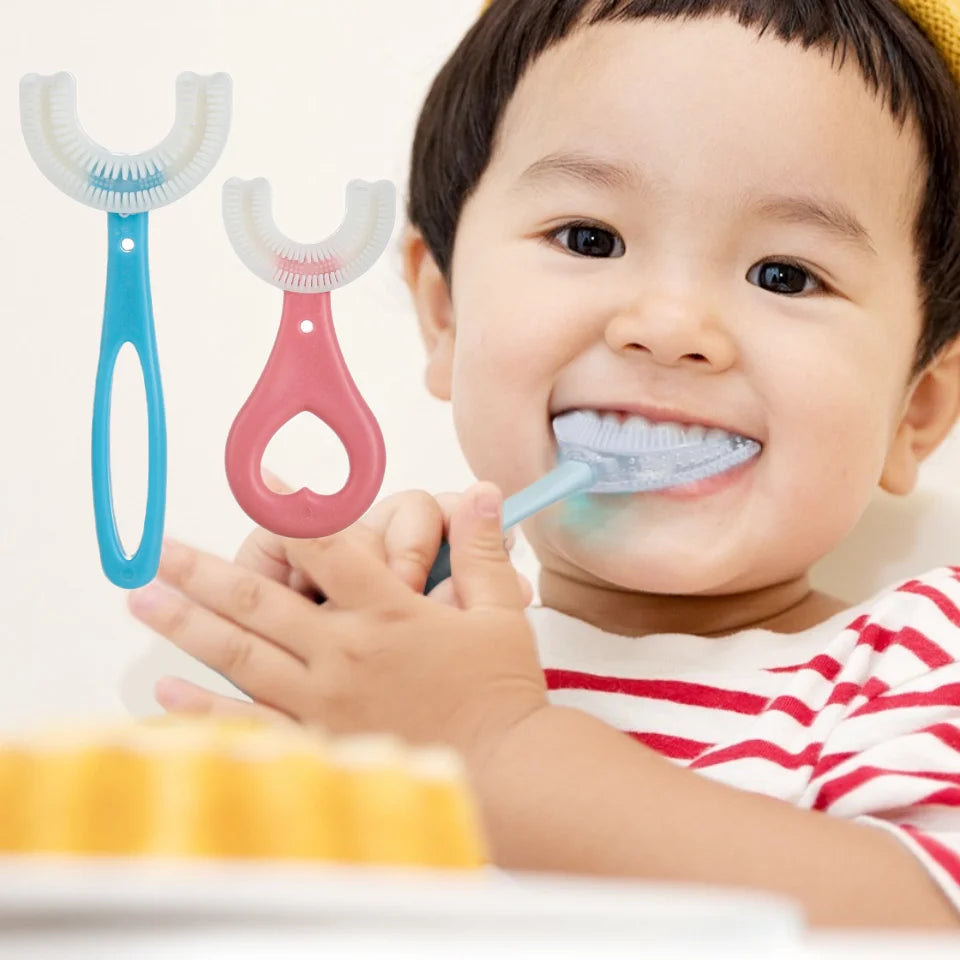 Brosse à dents en forme de U à 360° pour bébé