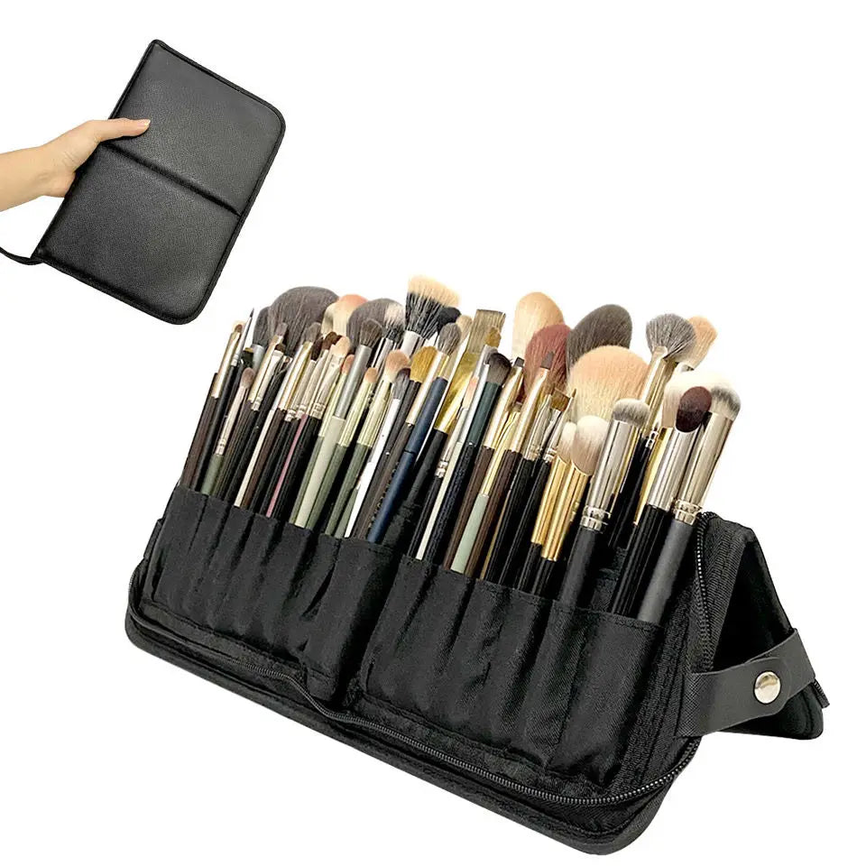 29 Holes Professional Fold Waterproof Women Makeup Brush Tools Bag Organizer Travel Powder Cosmetic Sets Toiletry Case Holder